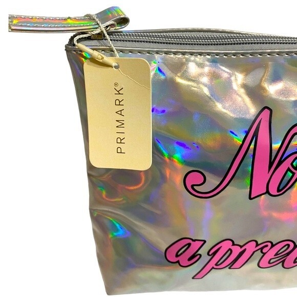 Primark Metallic Iridescent Nylon Zip Pouch - Picture 3 of 7